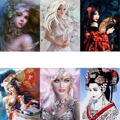 "Cartoon warrior" "Cartoon princess" Oil Painting By Numbers For Adults Paint By Numbers Canvas Painting DIY Decorations
