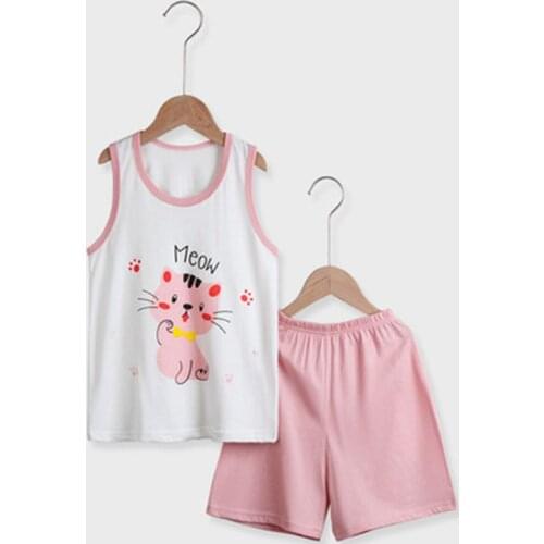 New 2021 Summer Children Girls Clothes Set Casual Girl Princess Anime Costume Boys Beach Vest + Short Pants Outfit 5 6 7 8 Years