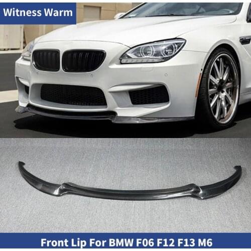 Real Carbon Fiber Front Lip Spoiler Splitter Fit For BMW 6-series F06 F12 F13 M6 Bumper 2012-UP front shovel