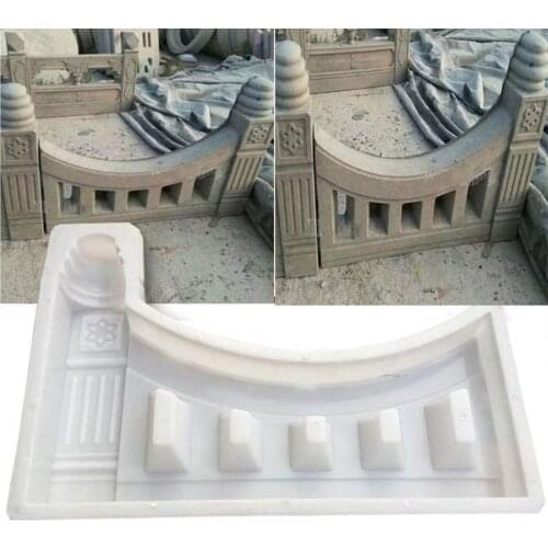 Plastic Garden Fence Mould Concrete Plaster Brick Reusable Parks Pouring Stepping Stone Molds Flower Beds Decor Easy to Demould