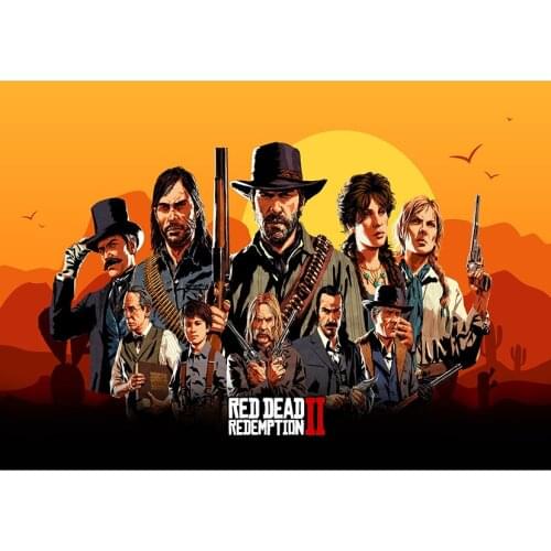 Full Square/Round 5D DIY Diamond Painting Red Dead Redemption 2 Game Poster Cross Stitch Rhinestone Pictures Mosaic Decor WG2655