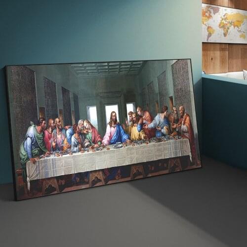 The Last Supper By Leonardo da Vinci Famous Art Canvas Paintings On the Wall Art Posters And Prints Jesus Art Pictures Cuadros