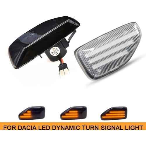 Repeater Blinker LED Turn Signal Indicator Dynamic Light for Dacia Duster 2018~ Sandero II 2012~ Logan II 2012~ Auto Accessories