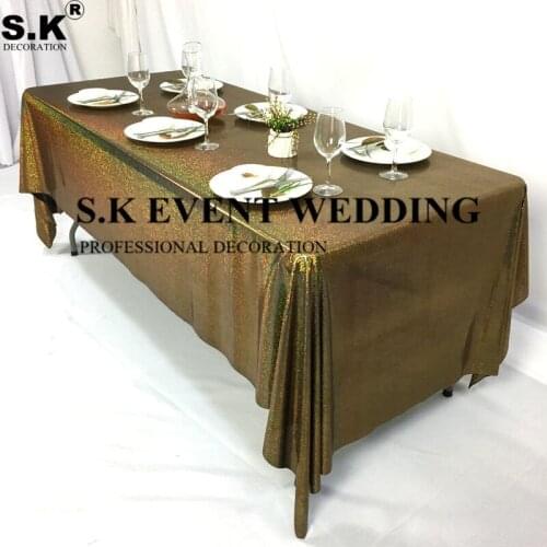Rectangle Glitter Sequin Table Cloth Rectangle Wedding Tablecloth Event Dining Banquet Decoration