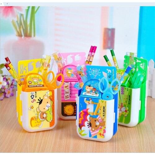 Folding pencil case pen holder creative pencil box set children statinery gift stand pencil holder