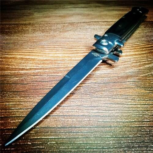 225mm 9CR18MOV Blade Quick Open Folding Knife Portable Tactical Color Wood Handle Camping Survival Pocket Knives Outdoor