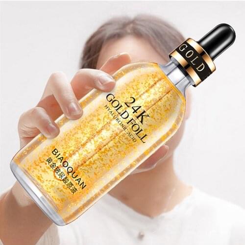 100ML 24K Gold Tense Moisture Essence Pure Hyaluronic Acid Serum Anti-wrinkle Gold Nicotinamide Liquid Skin Care Essence