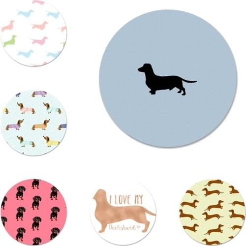 Dachshund Silhouette Dog Cute Badge Brooch Pin Accessories For Clothes Backpack Decoration gift 58mm