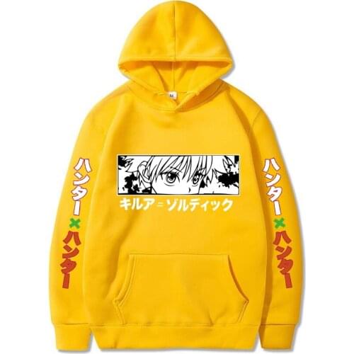 Kawaii Hunter X Hunter Hoodies Men Women Long Sleeve Sweatshirt Killua Zoldyck Anime Manga Hoodies Bluzy Tops Clothes
