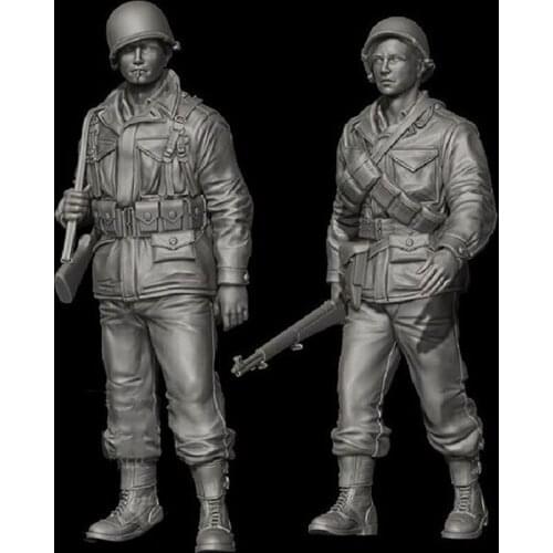 Unassambled 1/35 ancient crew include 2 stand Resin figure miniature model kits Unpainted