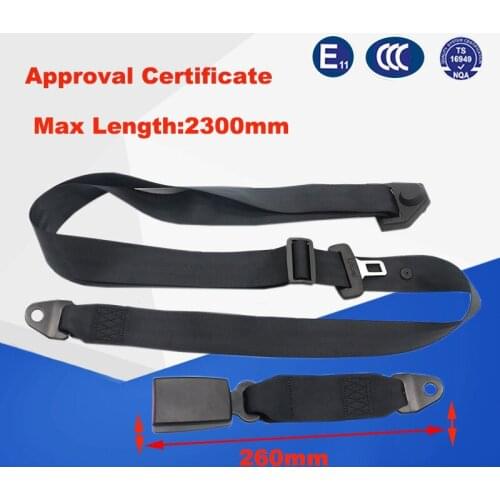 Universal Approval Certificate Emark certificate 3 point seat belt auto car safety belt lap belt seat belt buckle black beige
