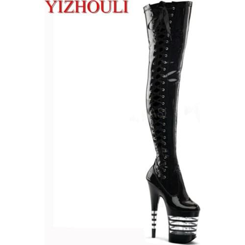 20cm Women wear high heels, high-heeled shoes in the autumn/winter thighs and women with high heels and dancing shoes