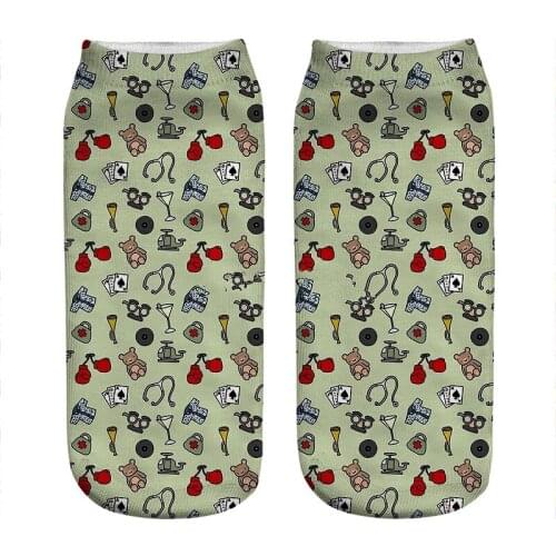 Womens socks kawaii Martinis and Medicine Printed Socks Woman harajuku Happy Funny Novelty cute girl gift Socks for women