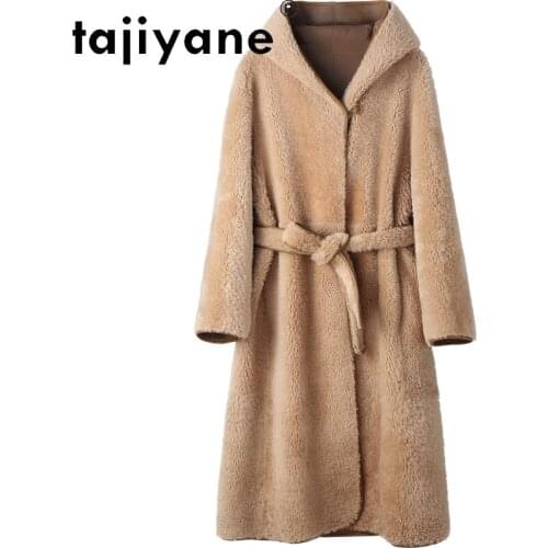 Womens 2021 Winter Coats and Jackets Women Real Wool Jackets Woman Genuine Sheepskin Long Coat Abrigo Mujer TN1500