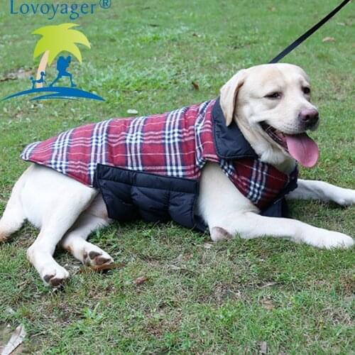 Lovoyager Dog Vests Color Pink Red Yellow Dog Shirts 100% Cotton Material Dog Shirt Plaid Printing for Medium & Big Pets