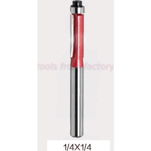 1pc 1/4*1/4 CNC Woodworking engraving machine bit Tungsten steel tools milling cutter wooden trimming knife 1/4 Shank