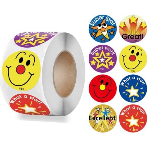 100-500pcs Reward Stickers Motivational Stickers Kids School teacher Reward Students Teachers Cute Animals Sticker Seal Labels