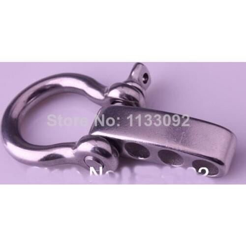 12 Pack/lot Adjustable Bow Shape Shackles Buckles Stainless Steel for Paracord Survival Bracelets free shipping