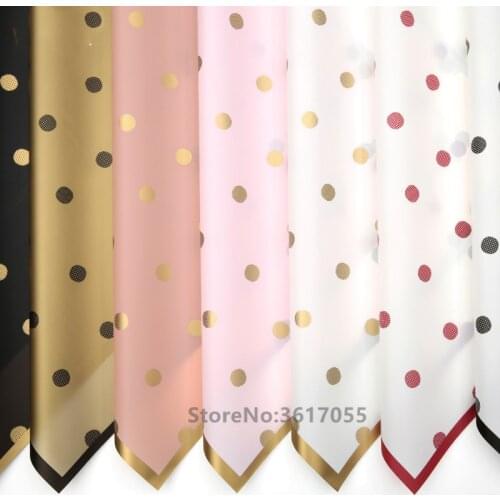 20pcs Korean Flowers Dot Print Packing New Gift Wrapping Paper Florist Flower Wrapping Paper Flower Bouquet Supplies