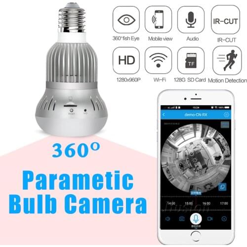 360 Camera Mini Wifi Kamera Video Home Baby Monitor Telecamera Lampada Espia IP Cam CCTV Fisheye Smart Security Action Webcam