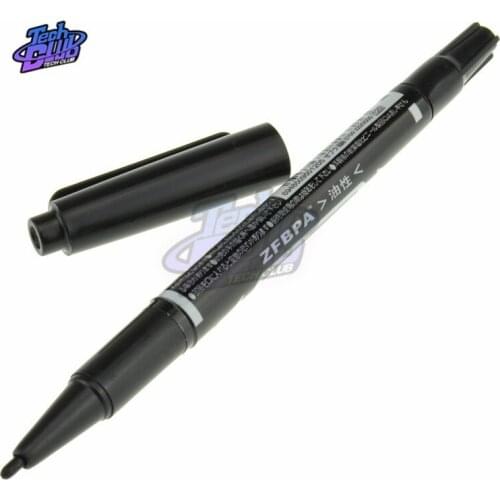 5Pcs CCL Anti-etching PCB Circuit Board Ink Marker Double Pen Repair CCL Printed Circuit Diagram DIY PCB Pen BlUE BLACK