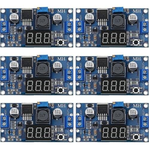 6 X Adjustable LM2596S DC-DC Down Converter, Down Voltage Regulator, Power Module, 36 V, 24 V, 12 V To 5 V, 2 A