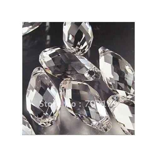 Free shipping~! 100Pcs/lot 6*12mm,8*13mm Crystal Clear Color Crystal teardrop beads Briolette Pendants