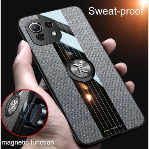 For Xiaomi Mi 11 Lite Case Magnetic Ring Stand Bumper Silicone Back Cover For Xiaomi 11 Pro 11i Mi11 Ultra Armor Phone Cases
