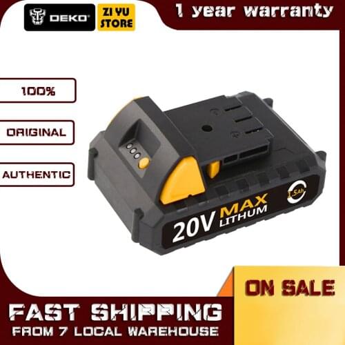 DEKO 20V Lithium 1500mAh Cordless Drill Tool Battery Pack for GCD20DU2