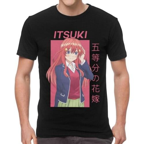 Itsuki Nakano T-shirt Fashion T Shirts Short Sleeve Anime Manga The Quintessential Quintuplets Tshirts Cotton Tees Top Clothing