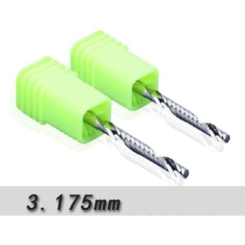 3A 3.175*25 single-edged spiral acrylic PVC tungsten steel milling cutter CNC engraving machine CNC tool