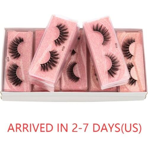 Wholesale Mink Eyelashes 4/20/50/100pcs Fluffy 3d Mink Lashes Wholesale Faux Eyelash Thick Soft False Lashes In Bulk
