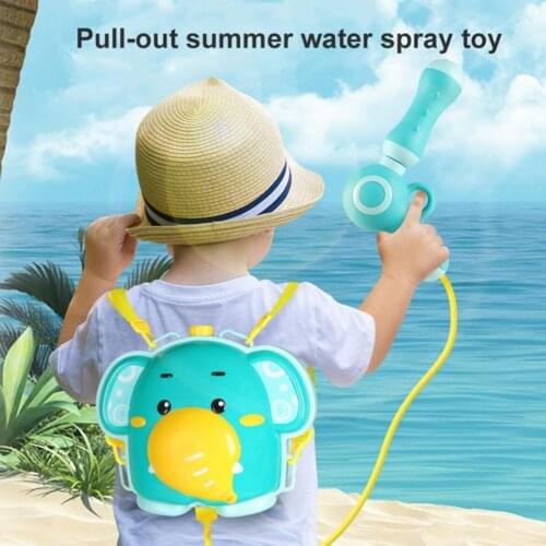 Pull type Summer Beach Water Spray Toy Lightweight Large Capacity Plastic Cartoon Outdoor Water spray toy for Toddlers