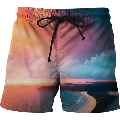 2021 Summer Mens 3D Printed Beach Shorts Running Sports Workout Shorts for Men Quick Dry Training Gym Athletic Mens Shorts