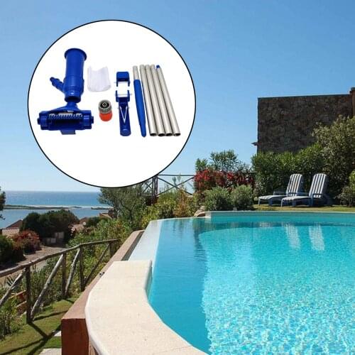 Pool Cleaner Kits 5 Section Pole Mesh Bag Mini Jet Vacuum Suction Head for Spas Ponds Maintenance