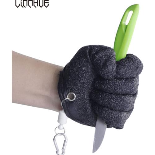 LINNHUE 1Pcs Non Slip Latex Fishing Gloves Outdoor Gloves With Magnet Latex Protact Hand from Puncture Fishing Tool