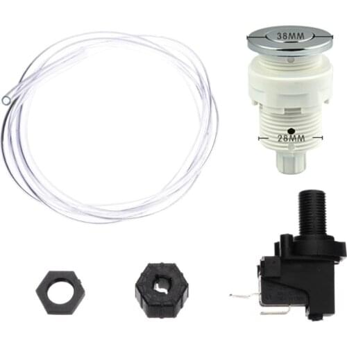 125-250V 16A On Off Push Air Button Switch for Bath Spa Jet Tub Disposal Tubing Pneumatic Air Pressure Switch Knob Kit