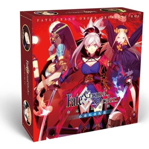 Anime fate grand order little gift box fatego package toy include postcard badge stickers bookmark sleeves bracelet gift