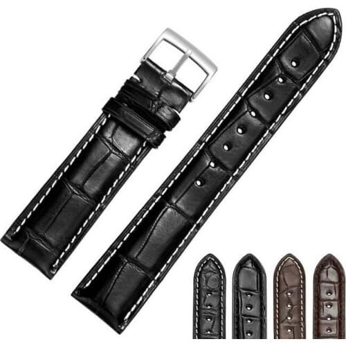 100% Genuine Crocodile Skin For Rolex Omega IWC DW 14mm 16mm 18mm 20mm 22mm Watch Strap American Alligator Leather Watch Band