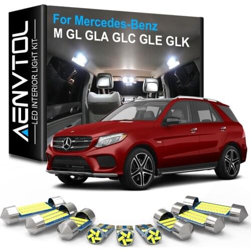 AENVTOL Canbus Interior Lighting LED For Mercedes Benz M ML GL GLA GLC GLE GLK Class W163 W164 W166 X164 X166 X204 X156 X253