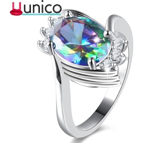 UUNICO2019 NEW CZ Ring in Wedding Bands AAA Zircon Jewelry Women Accessories Engagement Ring