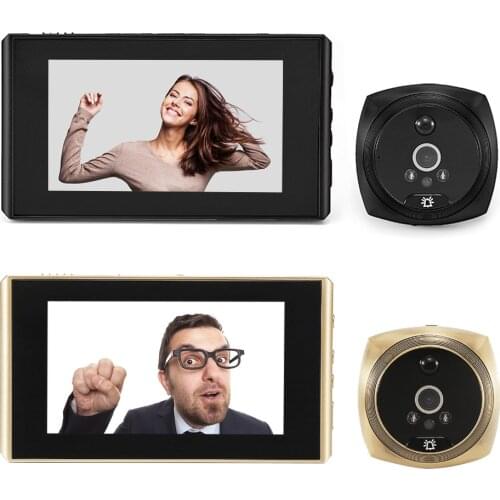 Video Doorbell Door Peephole Camera Video Eye 4.3 Inch LCD Digital Electronic Door Viewer Night Vision Support Motion Detection