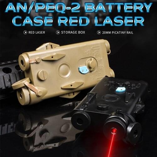 WADSN Airsoft Tactical AN peq PEQ-2 Battery Case Red Laser For 20mm Rails No Function PEQ2 Box WEX426