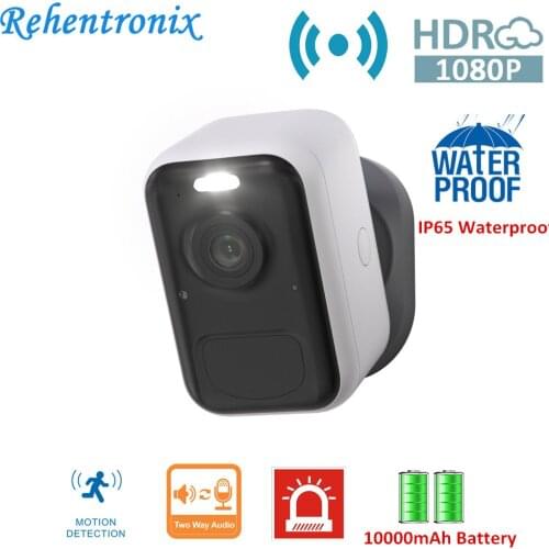 1080P Color Night Vision Battery Wifi Camera Spotlight FHD PIR Motion Detection 2-Way Audio IP65 Outdoor Cloud Floodlight Camera
