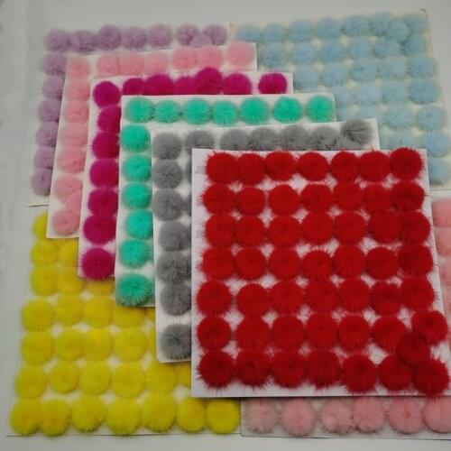 Colorful Mink Pompoms 40mm Pom Pom for Sewing Knitted Keychains Headwear Scarves Shoes and Hats DIY Jewelry Crafts Accessories