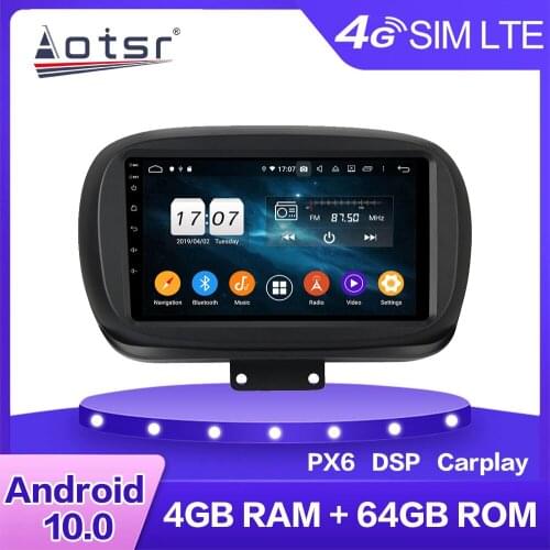 Car Android DVD Player Multimedia Radio for Fiat 500 2015 - 2019 Stereo Auto GPS Navigation 4G SIM LTE WIFI BT Head Unit DSP CP