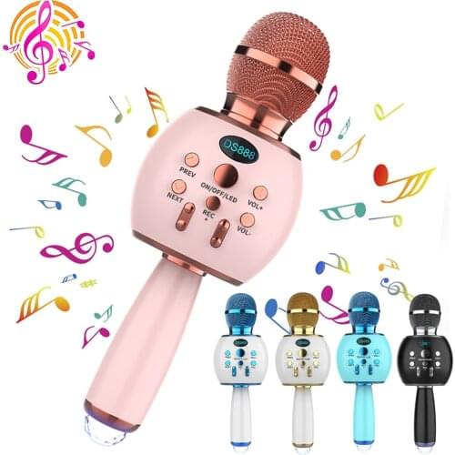 Karaoke Microphone Wireless Singing Machine with Bluetooth Speaker for Cell Phone/PC Portable Handheld Mic Speaker