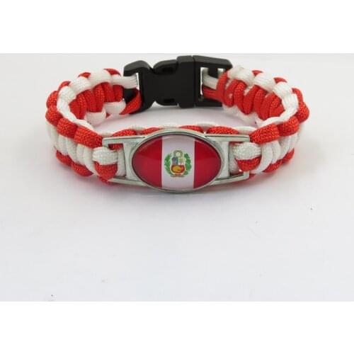 Infinity love Peru bracelet peru national flag bracelet fashion man and woman rope bangle