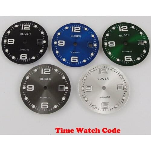 Bliger 31.5mm Fit ETA 2824 2836 Miyota 8215 821A Automatic Movement Watch Dial with Date Window watch face watch parts