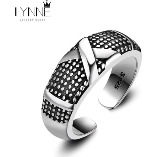Hip Hop Antique Silver Plated Cross Rings Resizable Women&Man Punk Rock X Shape Pattern Ring Unisexual Street Style Jewelry Gift